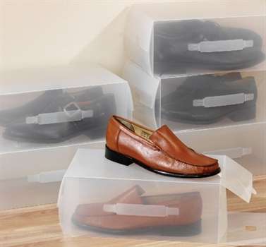 סט 10 קופסאות שקופות מפלסטיק גמיש ויציב לאחסון נעליים, צעצועים ב-69 ₪