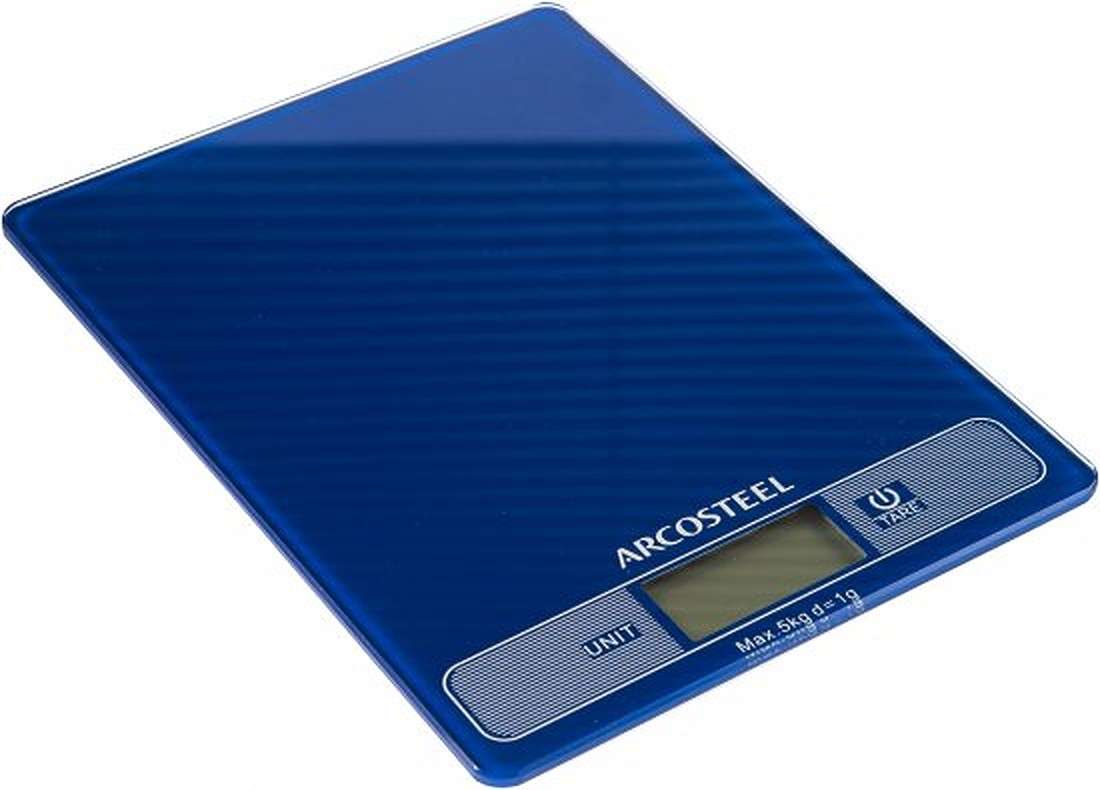 משקל מטבח דיגיטלי 5 ק"ג כחול - ARCOSTEEL
